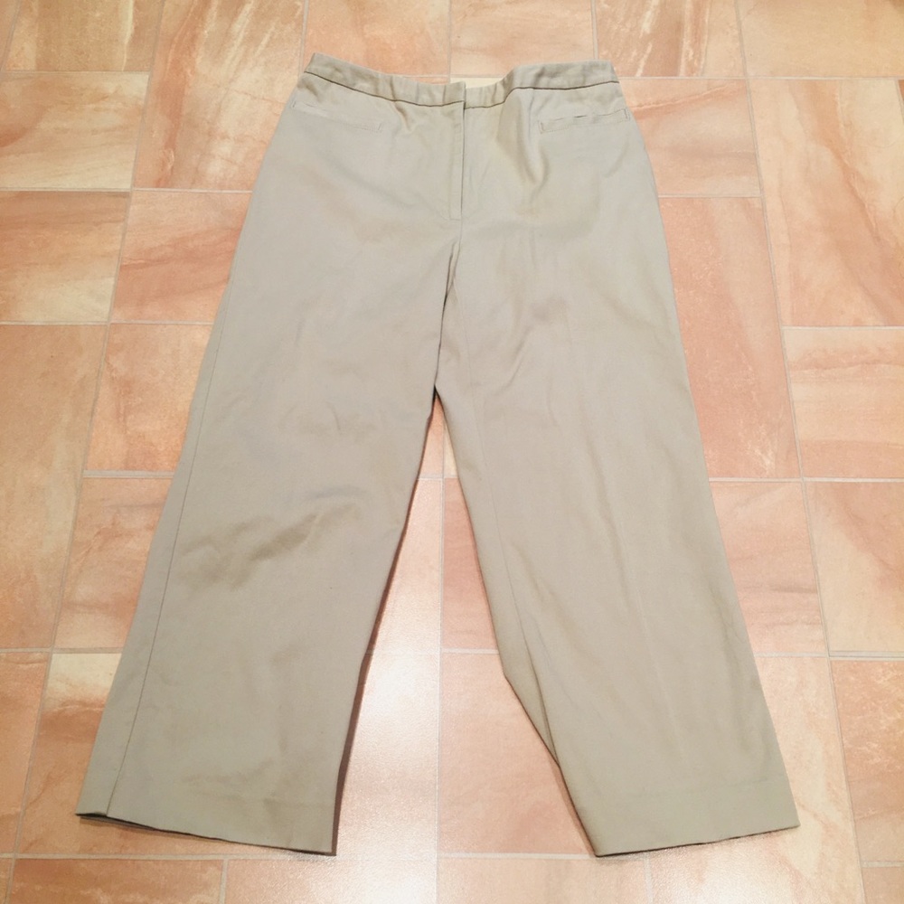 Ann Taylor Women's Khaki Business Work Cropped Dress Pants